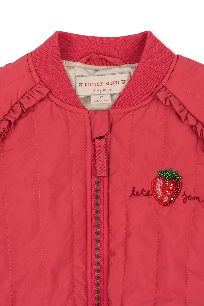 Konges Sløjd kurtka bomber dziecięca JUNO SPARKLE BOMBER JACKET różowy KS102314