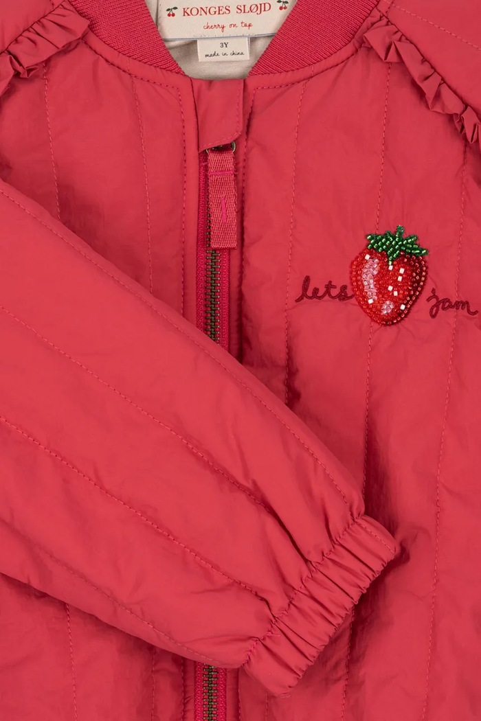 Konges Sløjd kurtka bomber dziecięca JUNO SPARKLE BOMBER JACKET KS102314 różowy