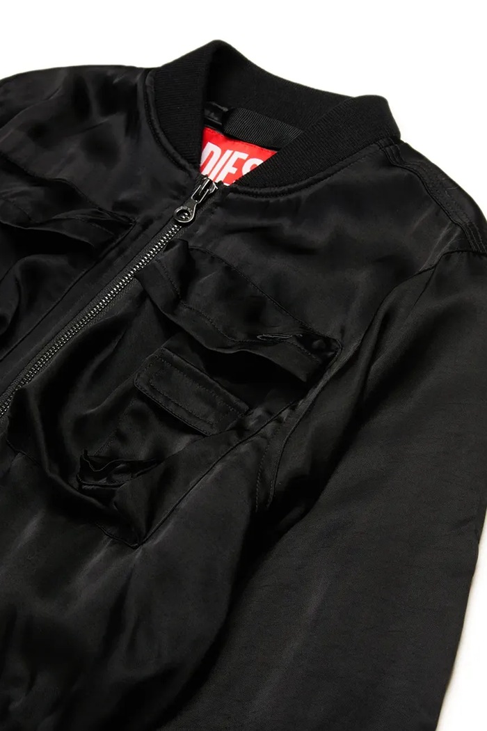 Dziewczynka Diesel kurtka bomber dziecięca JGKHLOWS JACKET J02205 czarny