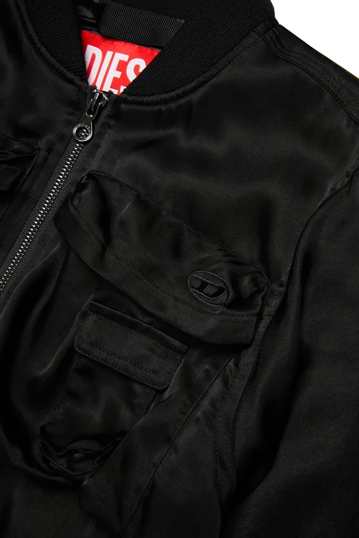 Diesel kurtka bomber dziecięca JGKHLOWS JACKET czarny J02205