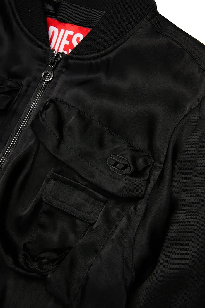 Diesel kurtka bomber dziecięca JGKHLOWS JACKET czarny J02205