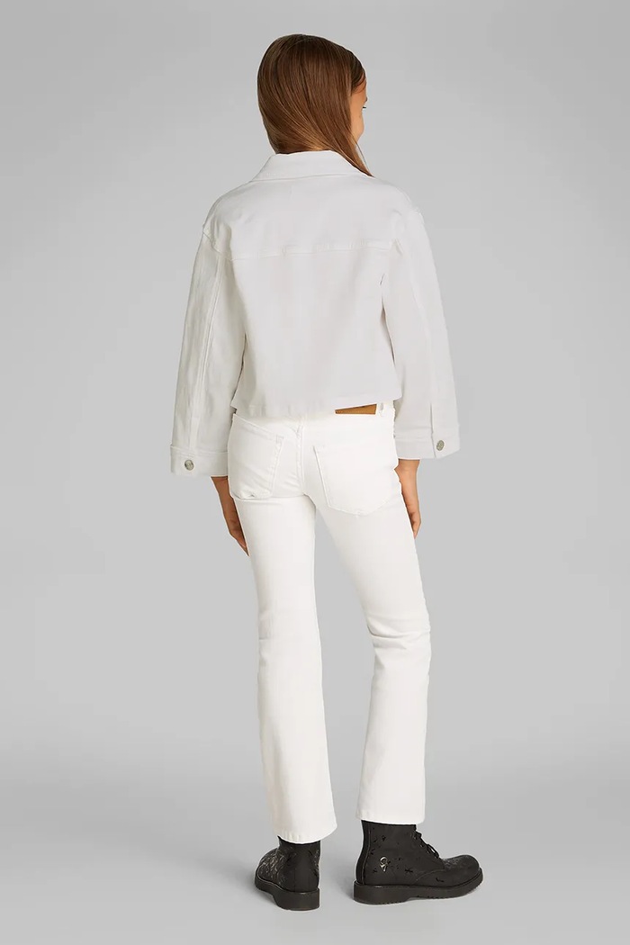 Dječja traper jakna Calvin Klein Jeans bijela IG0IG02844.PPYA