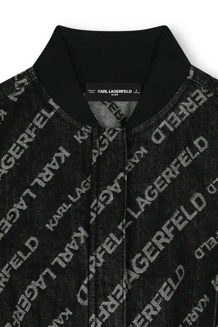 Karl Lagerfeld kurtka bawełniana dziecięca czarny Z30487.156.162