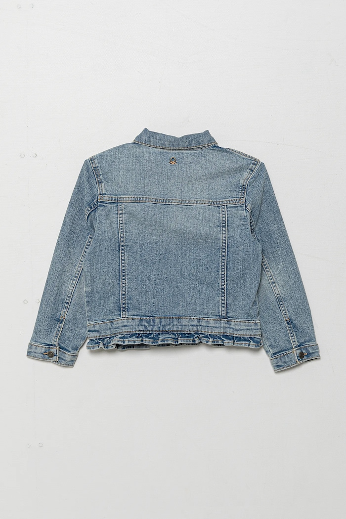 United Colors of Benetton kurtka jeansowa bawełniana 2PORGN03M.P.Seasonal niebieski SS25