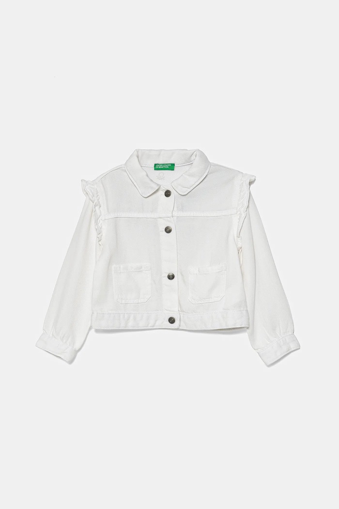 United Colors of Benetton kurtka dziecięca nieocieplane biały 21AQGN03Q.P.Seasonal