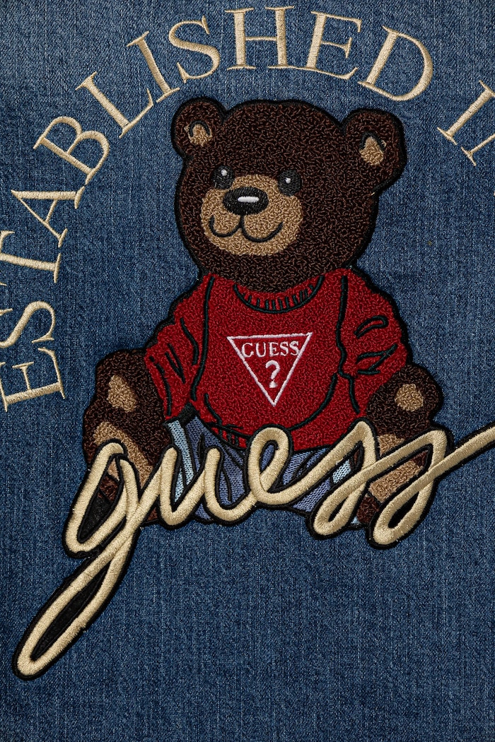 Chłopiec Guess kurtka jeansowa dziecięca H5RJ00.D58M2.PPYA niebieski