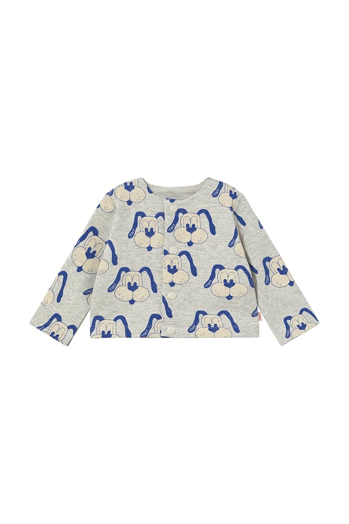 Kojenecká bunda Tinycottons DOGS BABY JACKET nezateplené šedá SS25.467