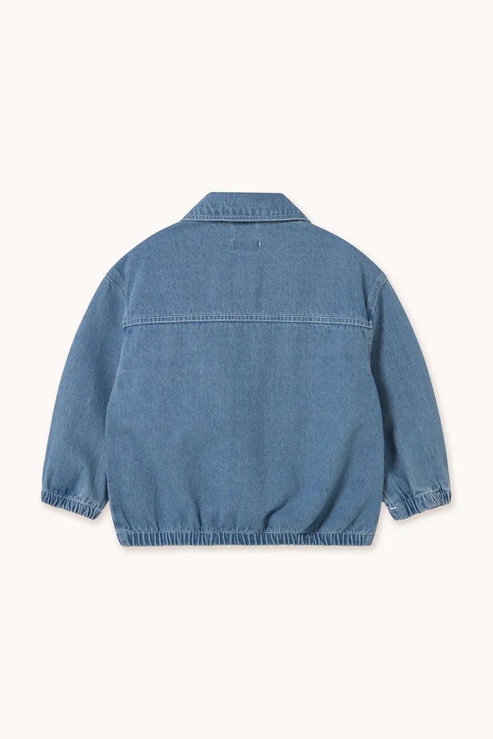 Băieți Tinycottons geaca de blugi pentru copii GRAPHIC DENIM JACKET SS25.241 albastru