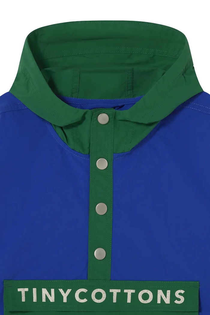 Dětská bunda Tinycottons COLOR BLOCK JACKET modrá SS25.250