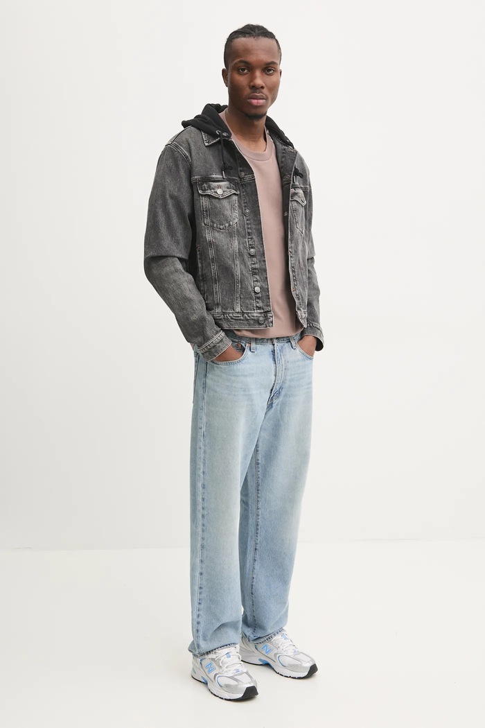 Τζιν μπουφάν Tommy Jeans DM0DM20621 γκρί SS25