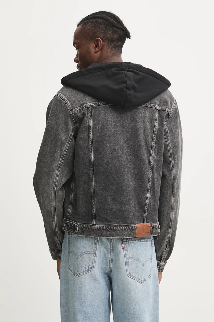 Ρούχα Τζιν μπουφάν Tommy Jeans DM0DM20621 γκρί