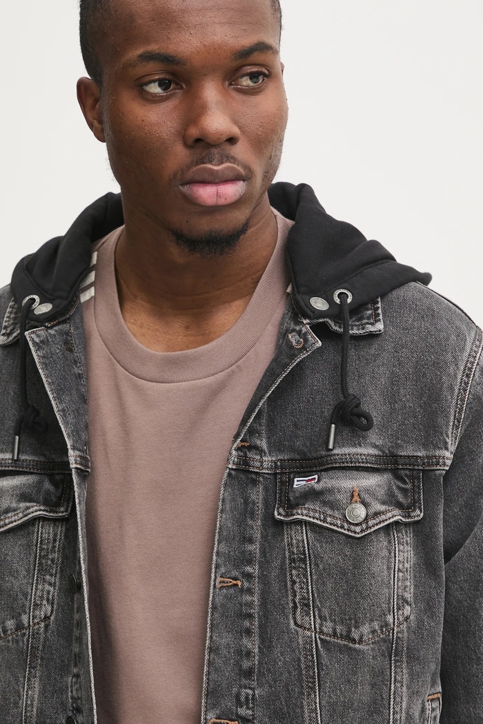 Τζιν μπουφάν Tommy Jeans γκρί DM0DM20621