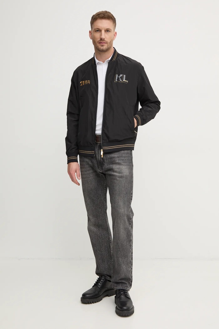 Bomber jakna Karl Lagerfeld 505405.551501 črna SS25