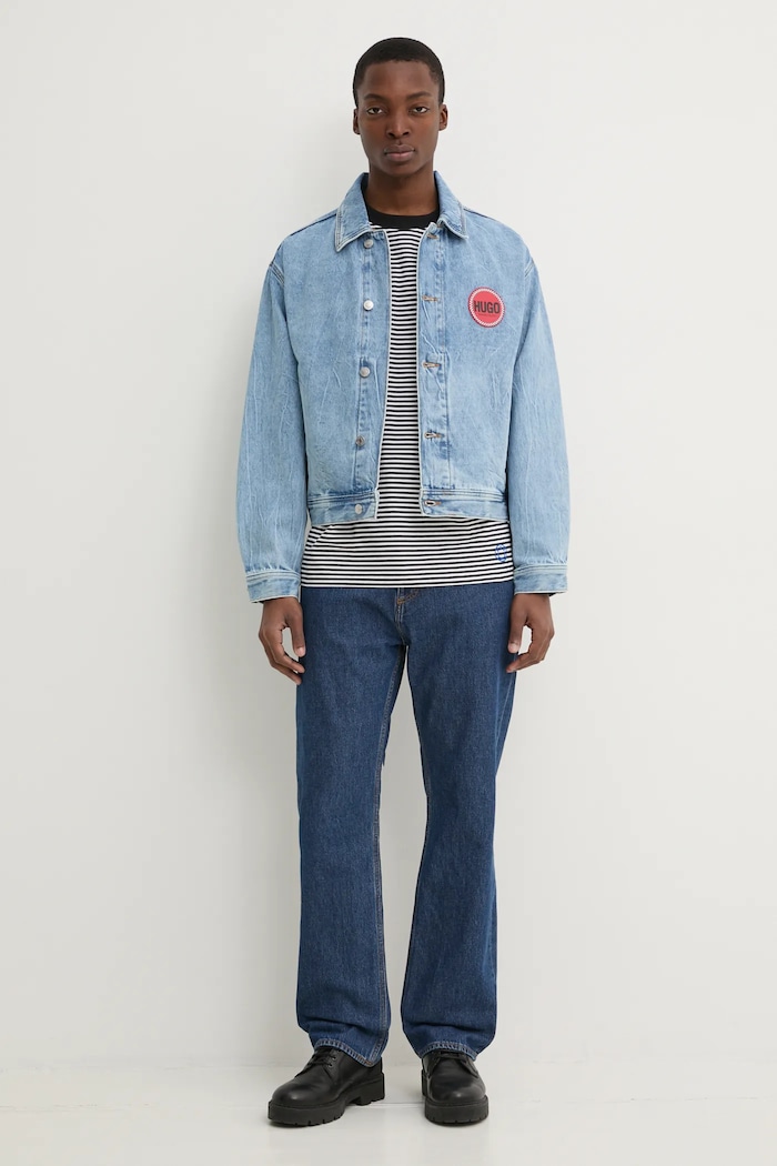 HUGO kurtka jeansowa 50539200 niebieski SS25