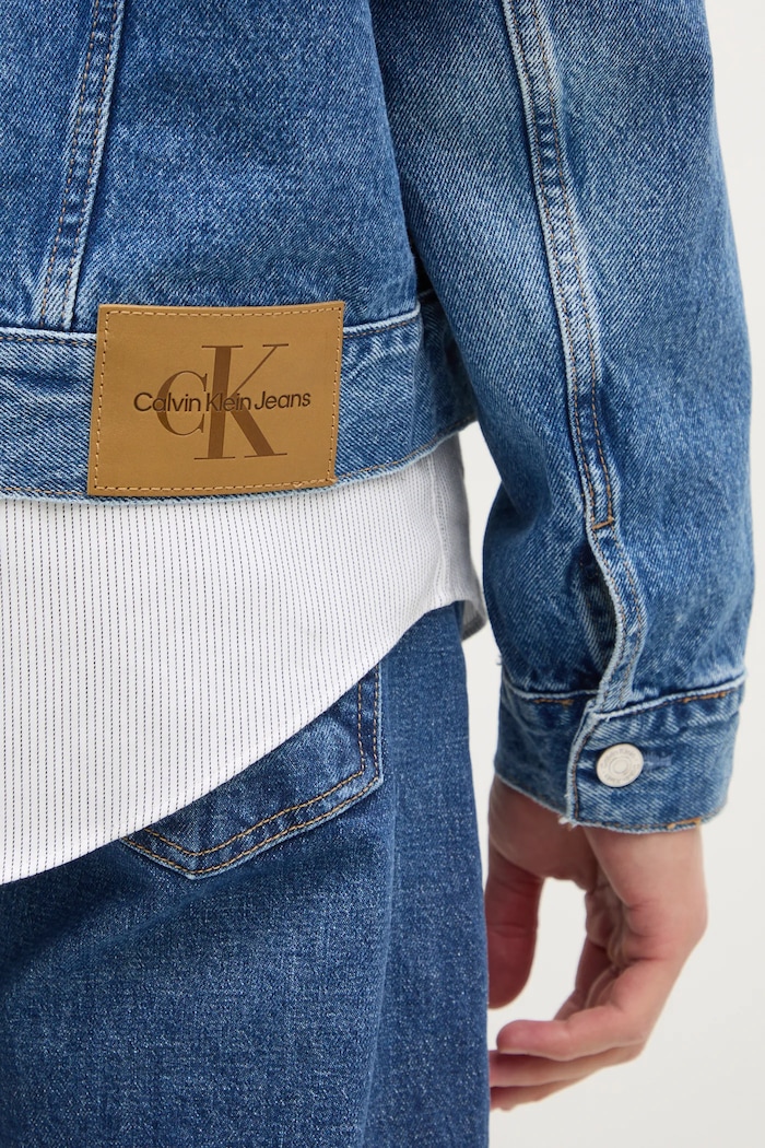 Džínová bunda Calvin Klein Jeans Calvin Klein Jeans modrá J30J327027