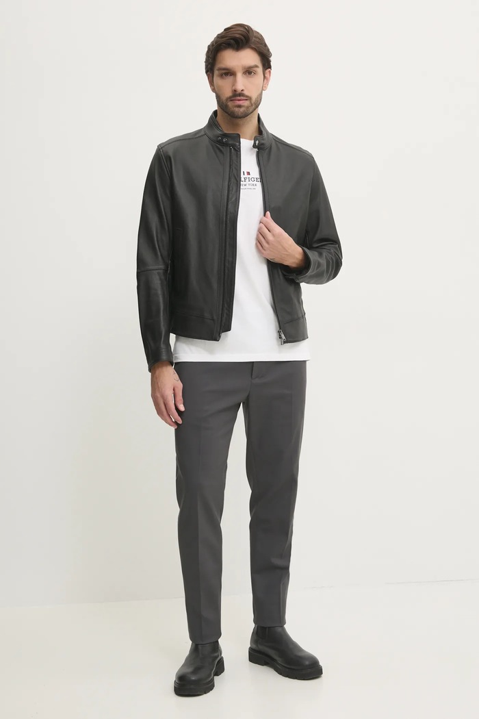 BOSS Kurtka skórzana 50532475 czarny SS25