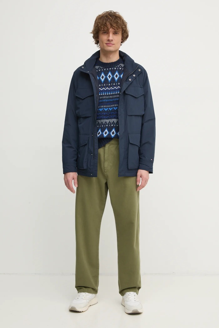 Tommy Hilfiger Kurtka MW0MW37632 granatowy SS25