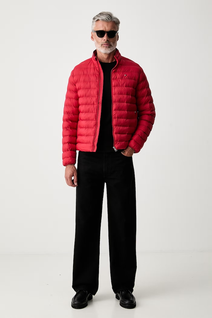 Tommy Hilfiger kurtka pikowana męska MW0MW37634 czerwony SS26
