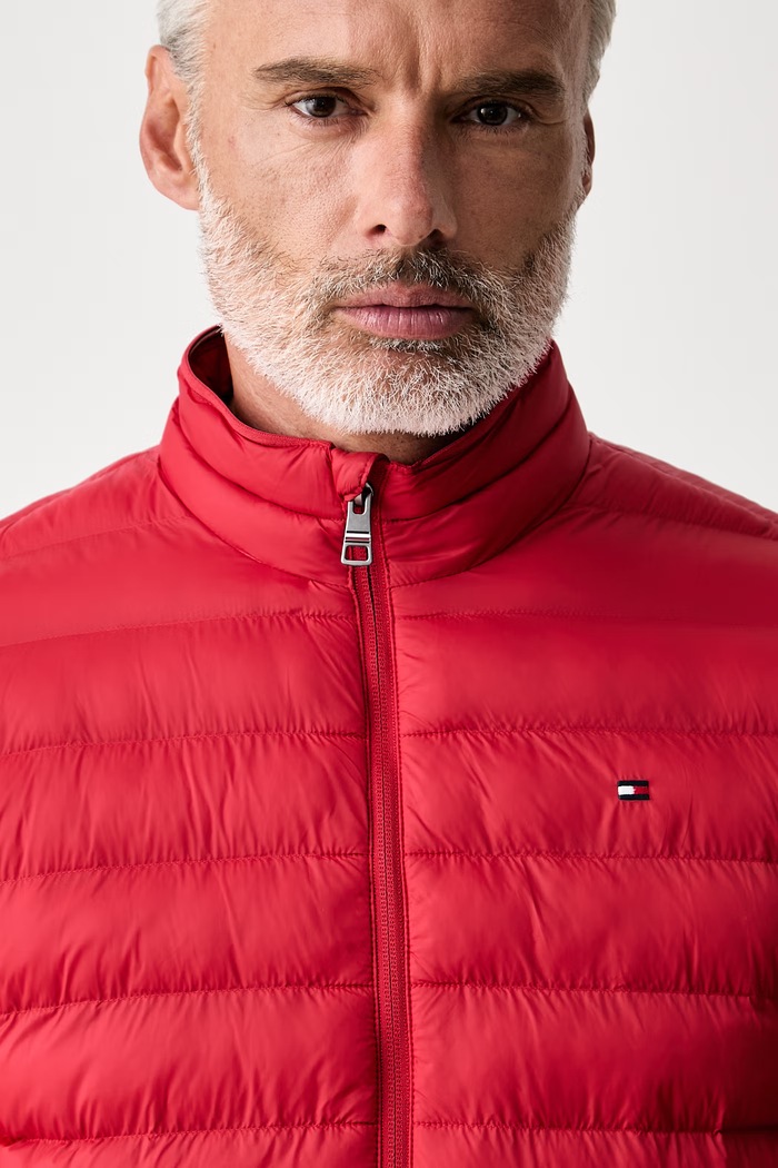 Tommy Hilfiger kurtka pikowana męska czerwony MW0MW37634