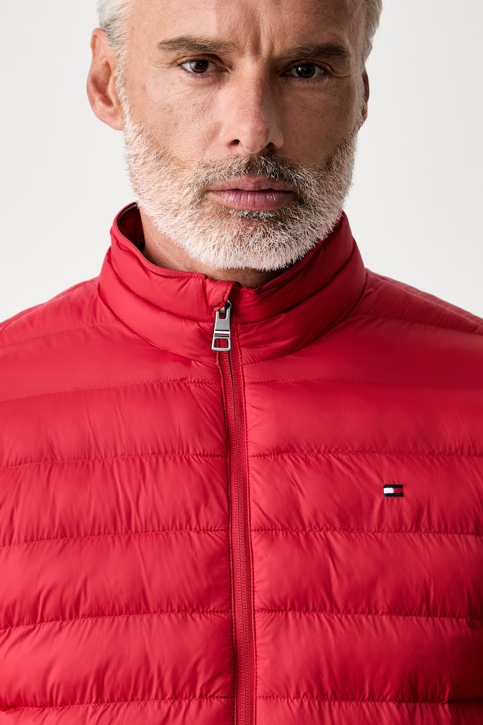 Tommy Hilfiger kurtka pikowana męska czerwony MW0MW37634