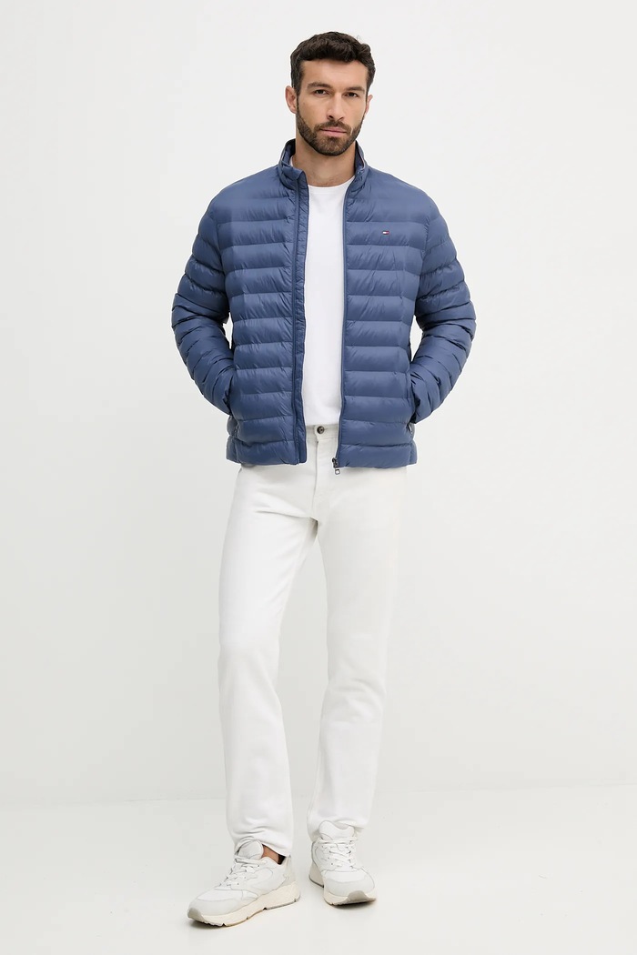 Bunda Tommy Hilfiger MW0MW37634 modrá SS26
