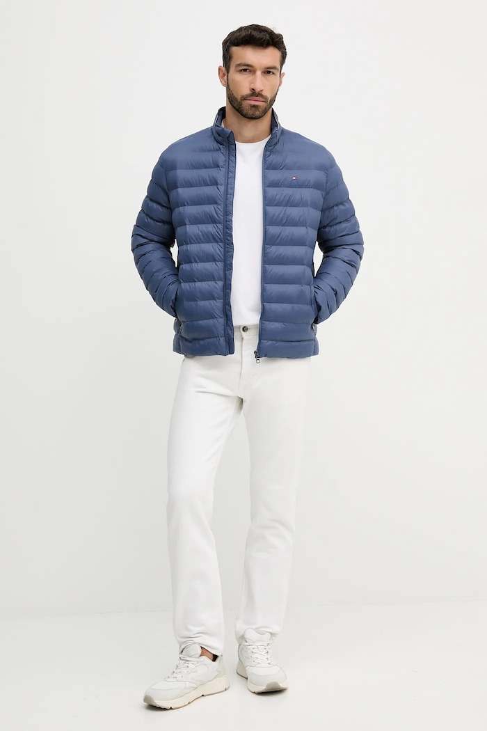 Bunda Tommy Hilfiger MW0MW37634 modrá SS26