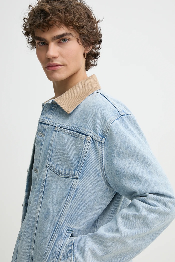 Τζιν μπουφάν Drôle de Monsieur La Veste Jean DElavEe μπλε PERM.JT182.CO123.LBE