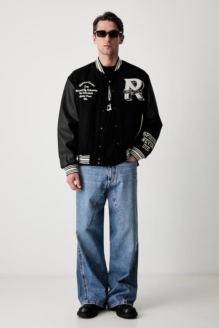 Owners Club Varsity Jacket bomber με πρόσμιξη μαλλιού Ανδρικό MLM100231.01