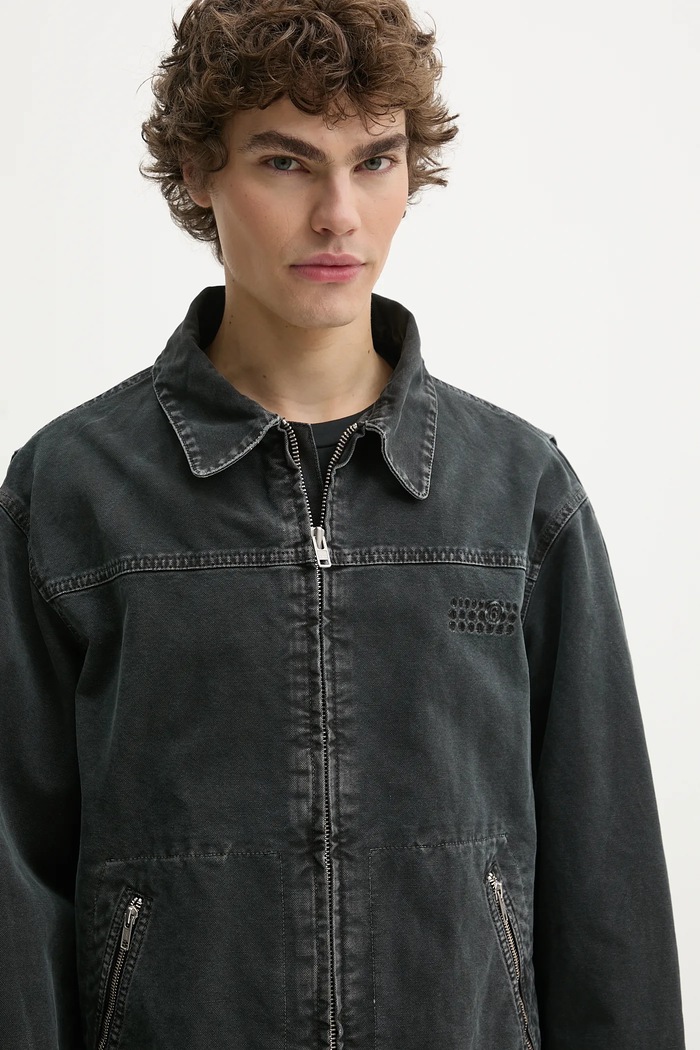 MM6 Maison Margiela kurtka jeansowa czarny SH0AM0041