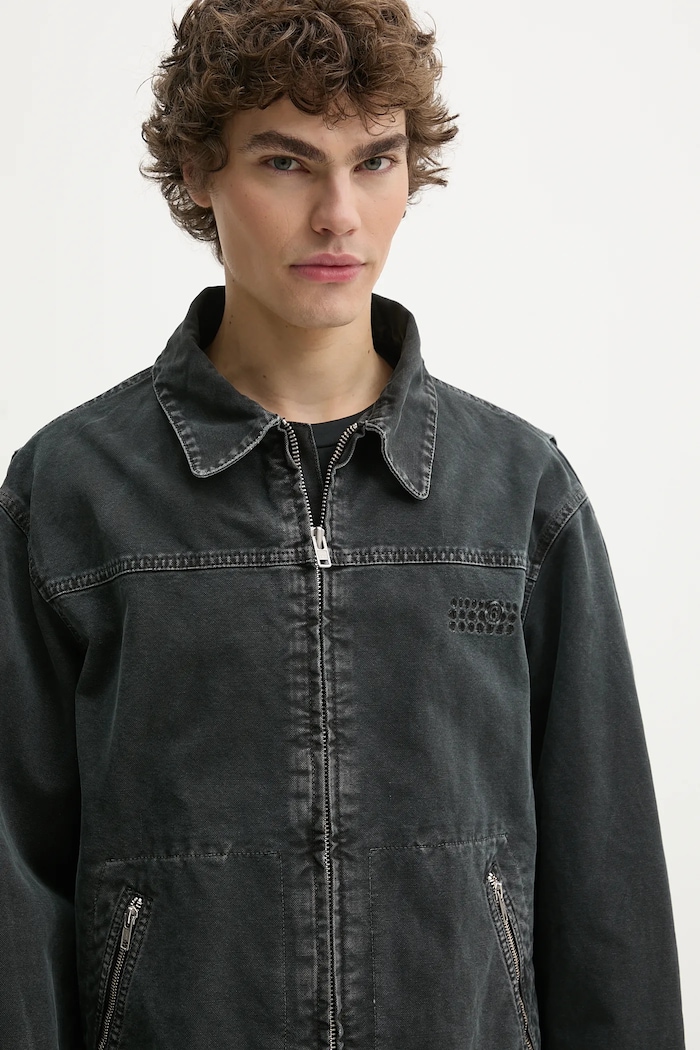 MM6 Maison Margiela kurtka jeansowa czarny SH0AM0041