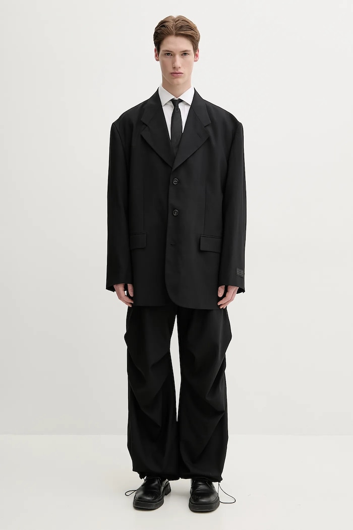 Vlnené sako MM6 Maison Margiela SH0BN0011 čierna SS25
