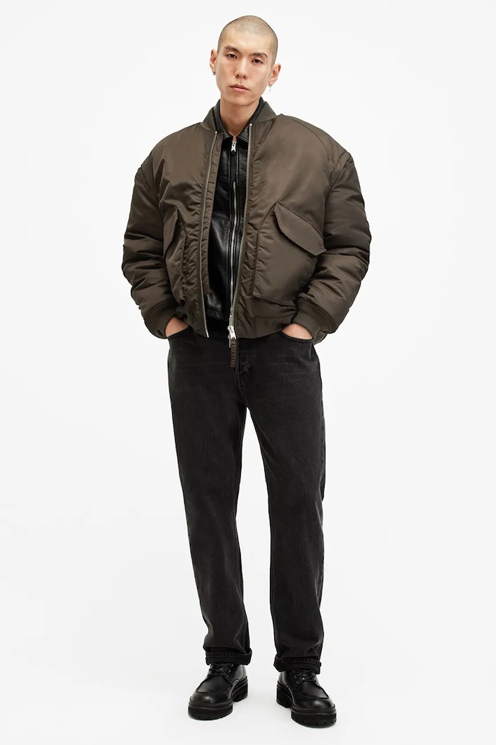 Bomber jakna AllSaints HAWK M049OB zelena