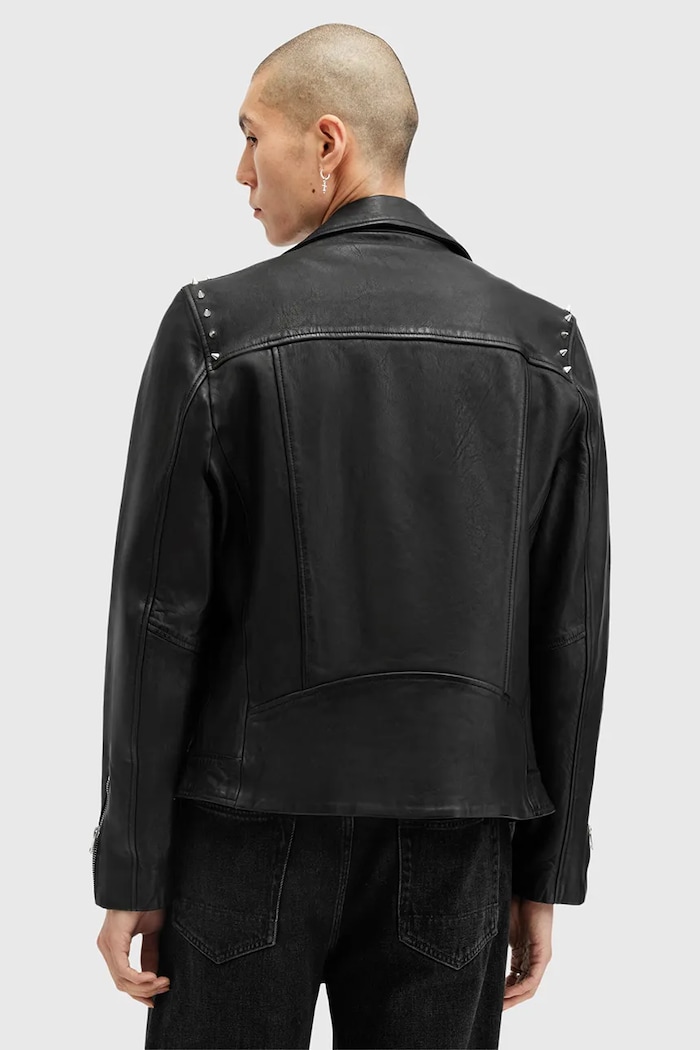 Odzież AllSaints kurtka skórzana CROW M053LB czarny