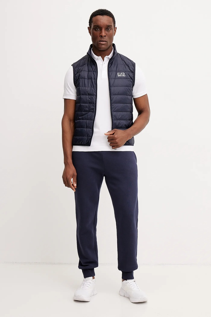 Páperová vesta EA7 Emporio Armani PNGPZ.8NPQ06 tmavomodrá SS26