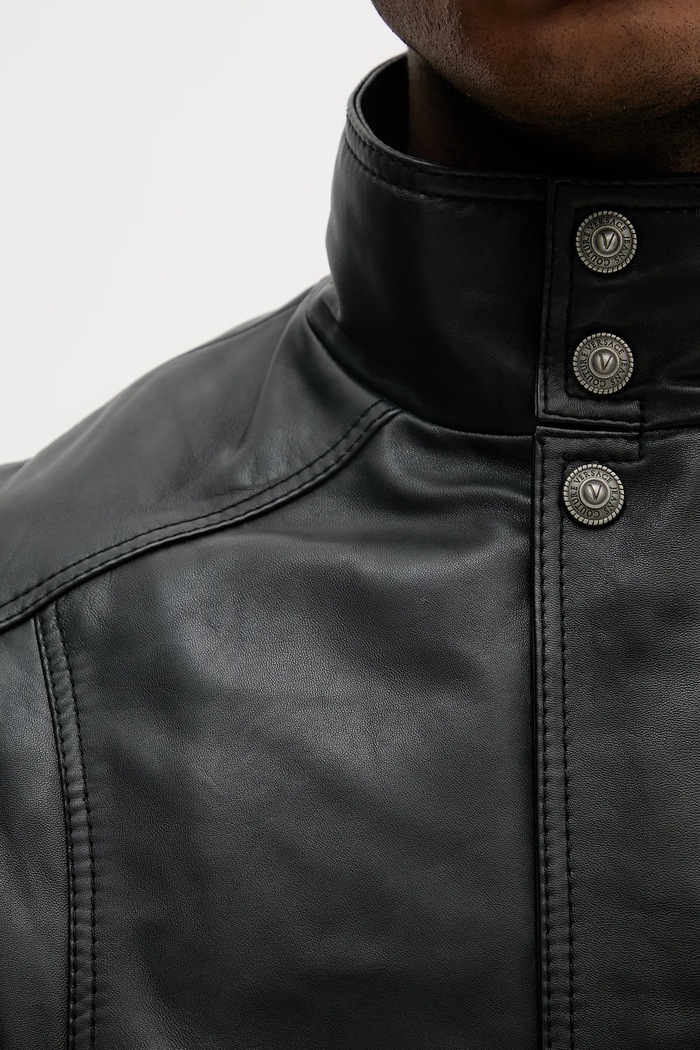 Versace Jeans Couture bőr mellény 78GAVP00.CPPS3 fekete