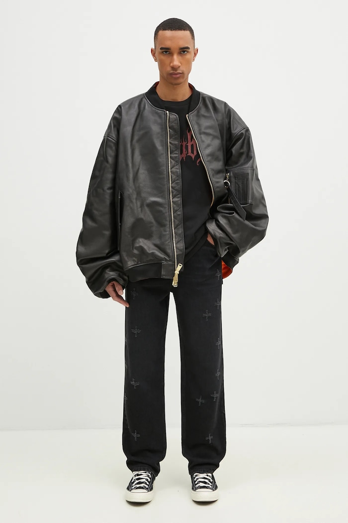Bunda VETEMENTS Oversized Leather Bomber UA66JA200B