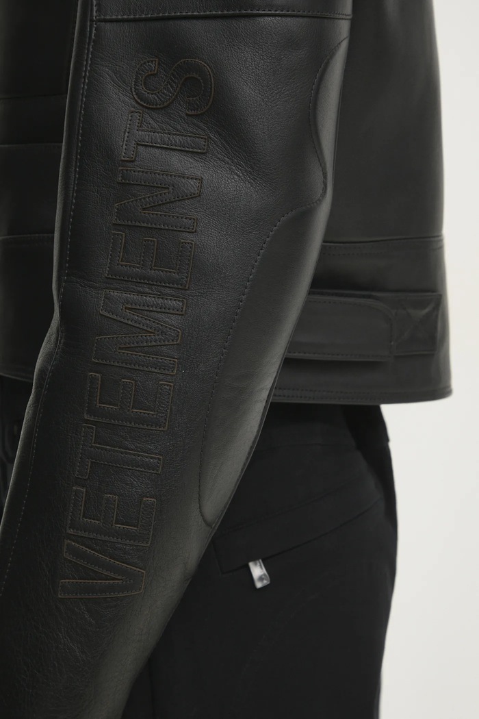 VETEMENTS geaca de piele Racing Logo UA66JA210B negru