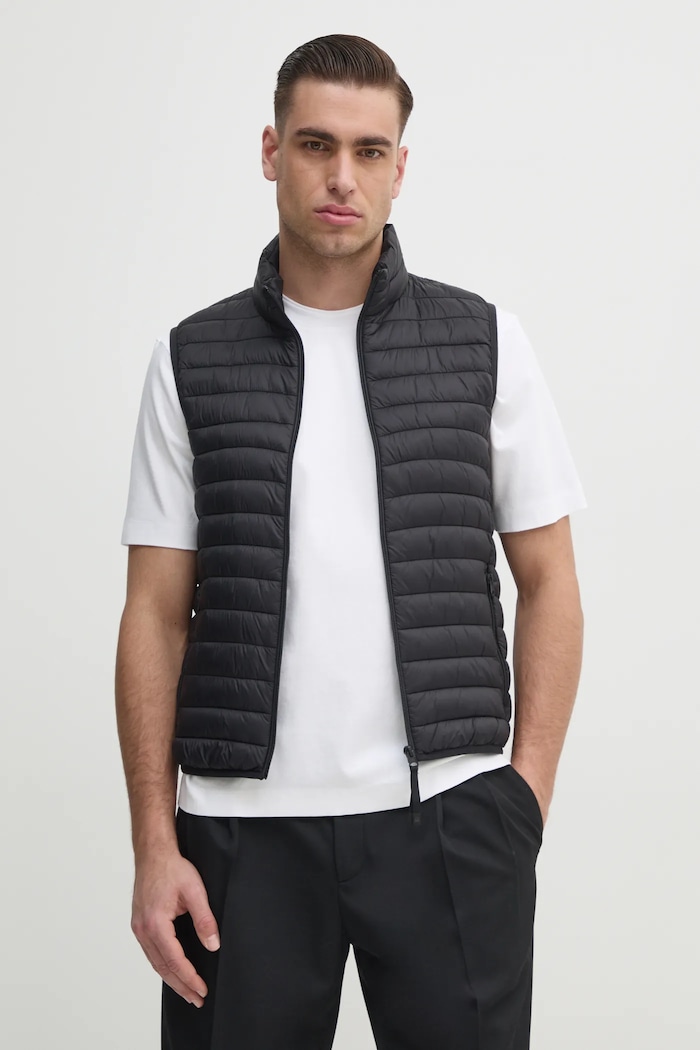 United Colors of Benetton Bezrękawnik męski czarny 2TWDUJ00P