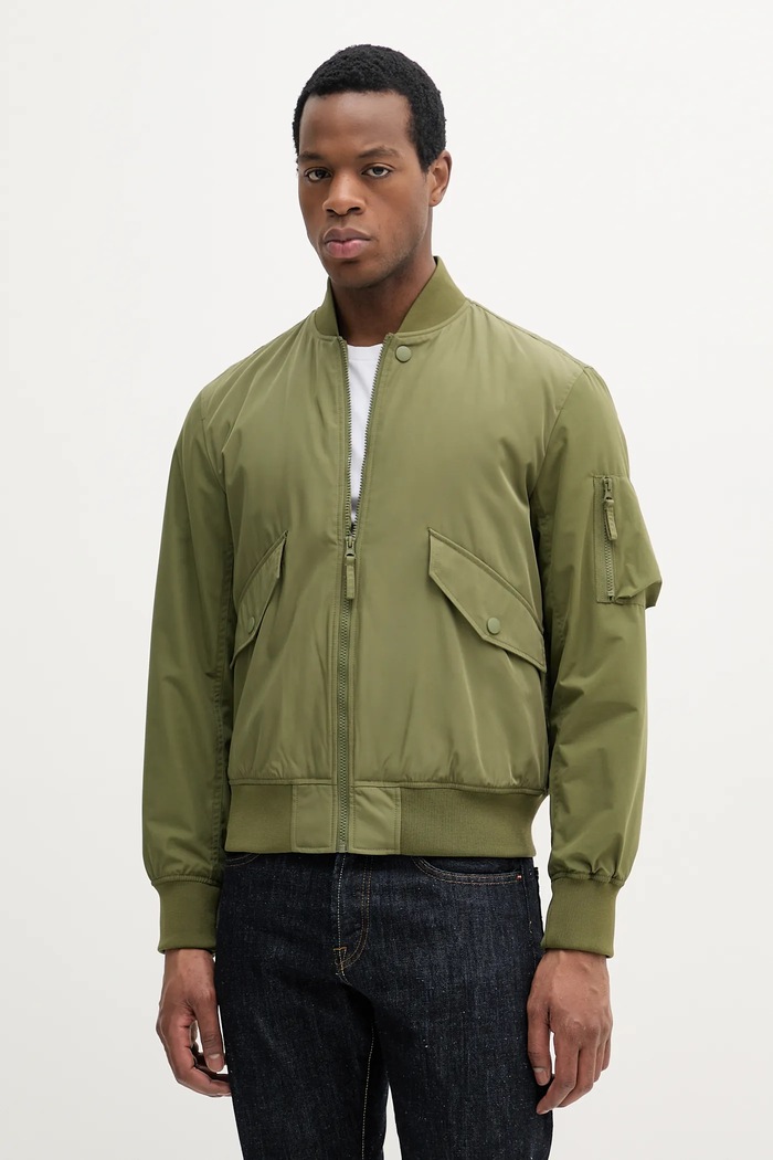 Bomber jakna United Colors of Benetton bez tople podstave zelena 2ZPSUN06G