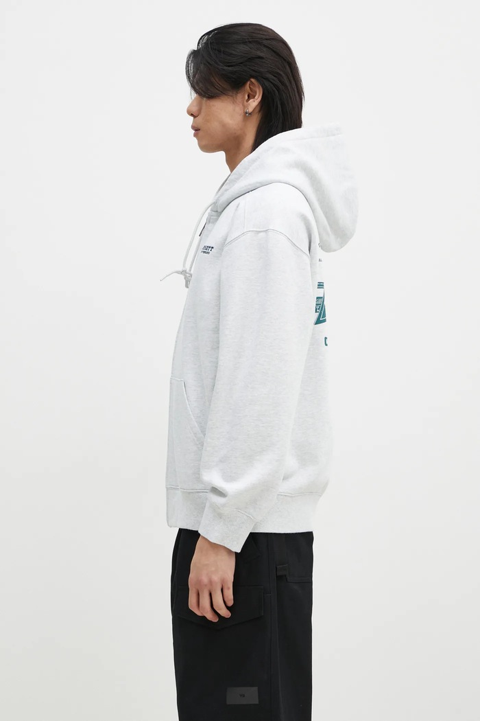 Carhartt WIP sweatshirt Hooded Runaway I034414.2NX06 gray SS25