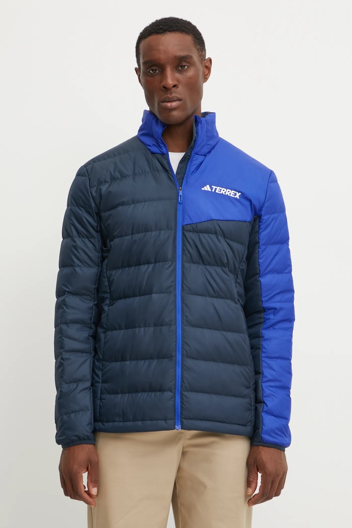 Πουπουλένιο αθλητικό μπουφάν adidas TERREX Multi άλλο σκούρο μπλε JD8397