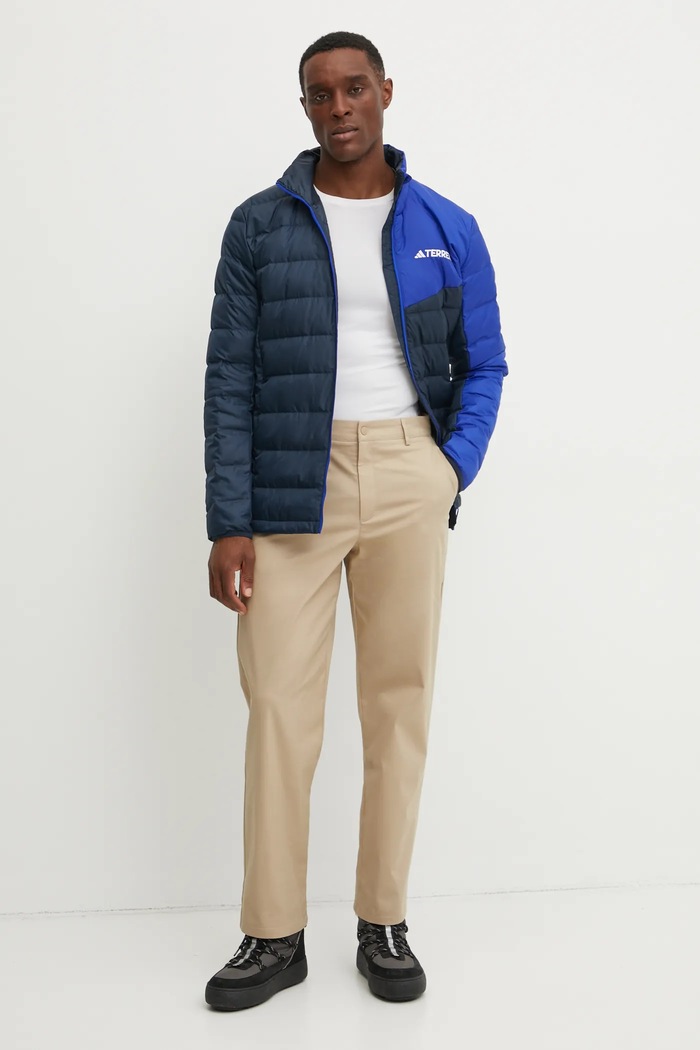 Πουπουλένιο αθλητικό μπουφάν adidas TERREX Multi JD8397 σκούρο μπλε SS25