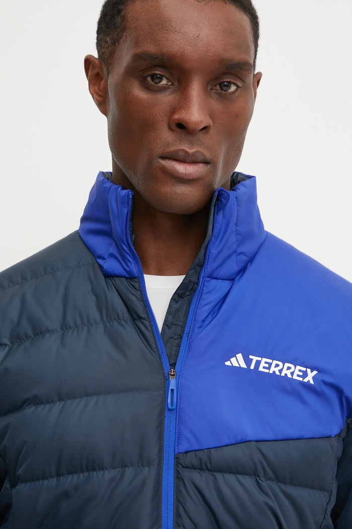 Πουπουλένιο αθλητικό μπουφάν adidas TERREX Multi σκούρο μπλε JD8397
