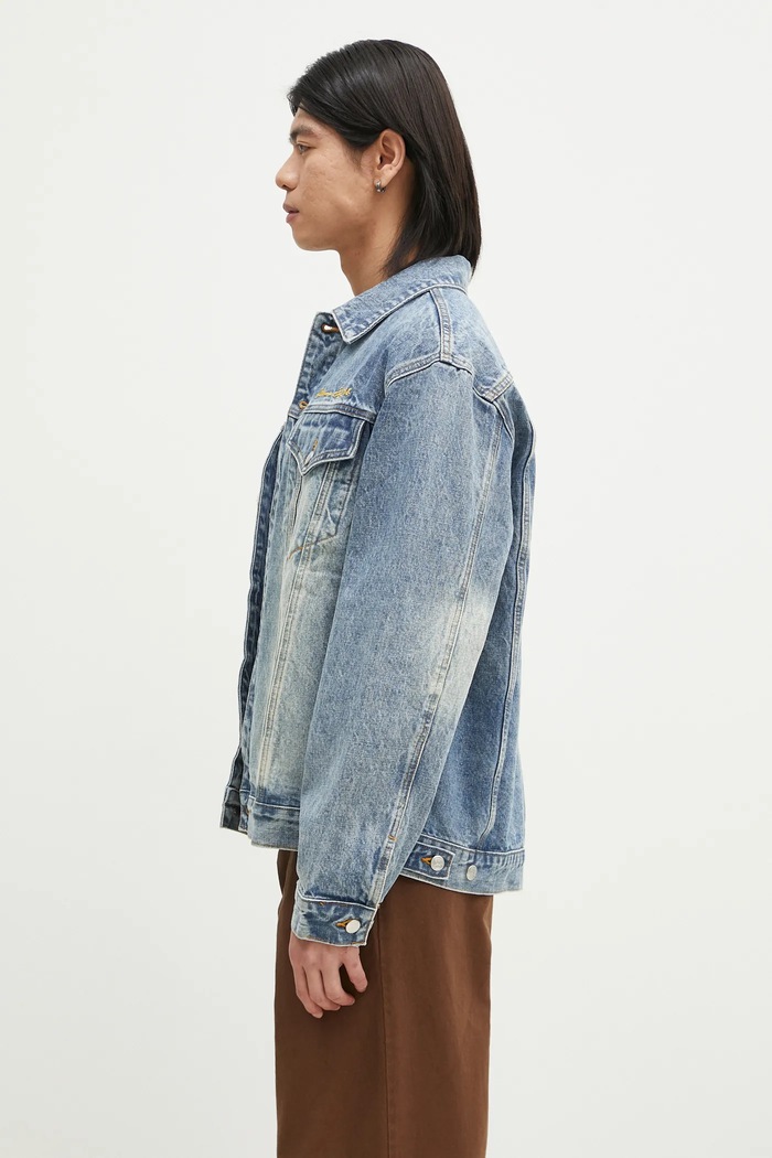 Džínová bunda Billionaire Boys Club Duck Embroidered Denim Jacket B24410 modrá SS25