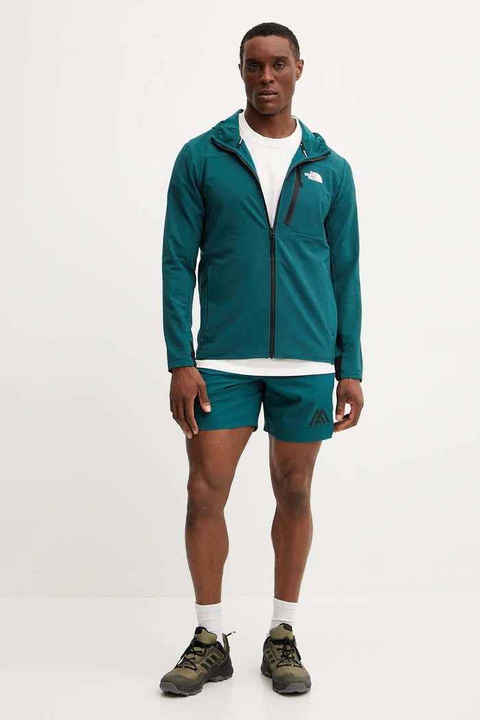 The North Face kurtka outdoorowa Mountain Athletics NF0A892S6GI1 turkusowy SS25