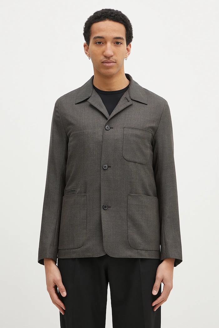 Vlnené sako Paul Smith regular sivá M1R.017X.P02569