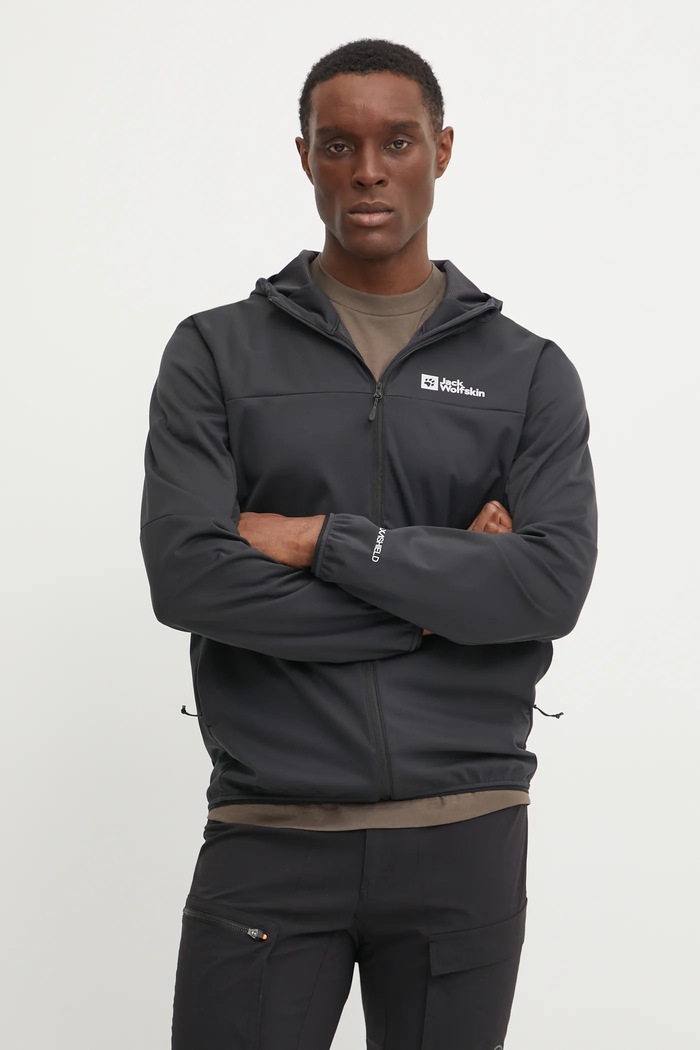 Спортивна куртка Jack Wolfskin Feldberg без підкладки чорний A63970
