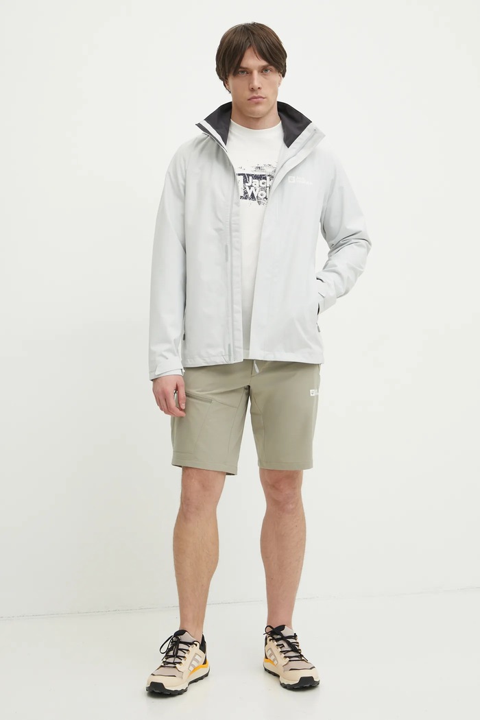 Jack Wolfskin Kurtka przeciwdeszczowa Trailtime 2L A63903 szary SS26