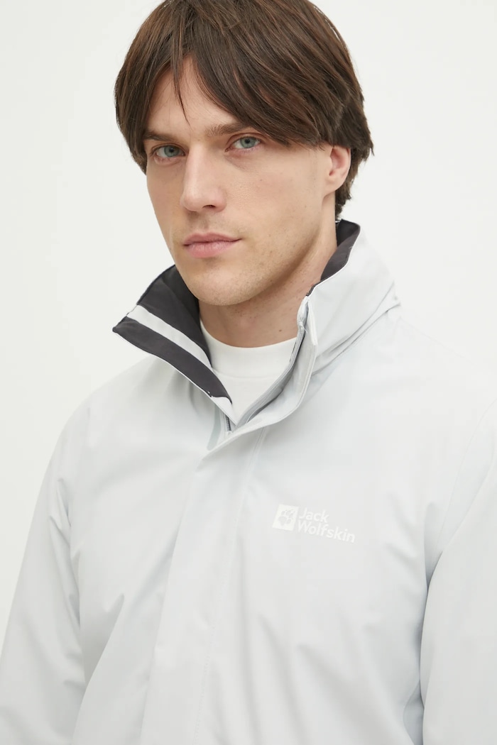 Kurtka przeciwdeszczowa Trailtime 2L Jack Wolfskin A63903 szary