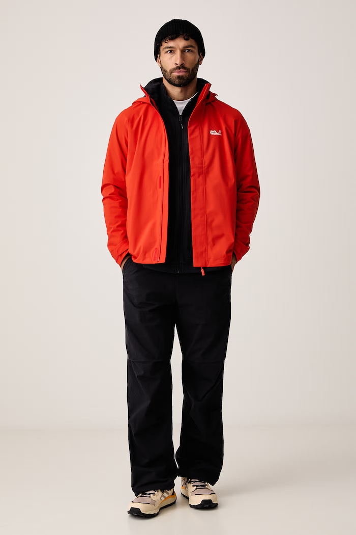 Jack Wolfskin Непромокаемо яке Trailtime 2L A63903 червен SS26